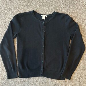 Classic Black Cardigan Sweater